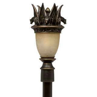   Gargoyle Outdoor Post Lamp Lighting Fixture, Oil Rubbed Bronze  