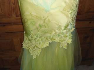 DOLCE JOVANI yellow green EVENING Pageant GOWN 6 Nwt  