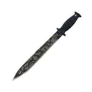    Combat Machete, Mystic Camo, Leather Sheath