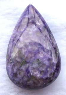 Natural Charoite Teardrop Cab 33×20×11mm  