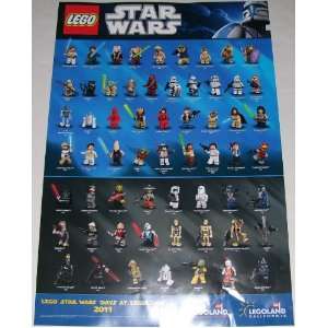  2011 Legoland Lego Star Wars Days Minifigure Poster 