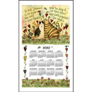    To Love Someone Linen Kitchen Towel Calendar 2012