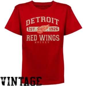   Hockey Detroit Red Wings Youth Cleric T Shirt   Red
