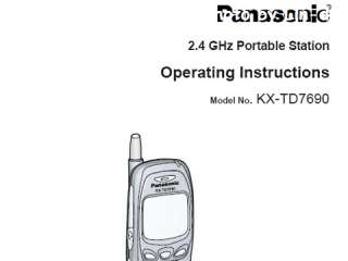 descriptions panasonic kx td7690 wireless cell cordless phone the kx