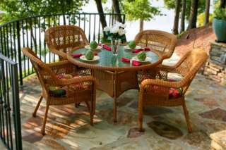   Outdoor Portside Southwest Amber Wicker Furniture 4  Pc. Patio Set