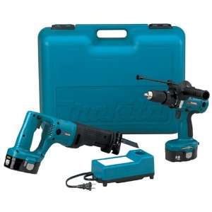  Makita DK1034D 1/2 Inch Hammer Driver Drill & Reciprocating Saw Kit 