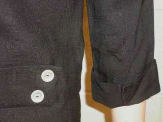   LINEN Weave 2pc DRESS SUIT NAUTICAL JACKET PENCIL SKIRT XS  