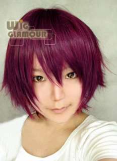 Anime Cosplay Short Dark Mixed Purple Hair Wigs SX12  