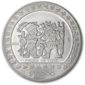 1992 5 oz Mexican Silver 10,000 Pesos (Brilliant 