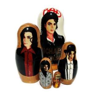  Michael Jackson nesting doll (5 pc) 4H