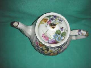 Windsor England Floral, Tulip, Iris, Violets 6 cup Teapot  