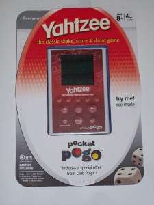 Yahtzee Pocket Pogo New Handheld Game+Pogo Club Offer  
