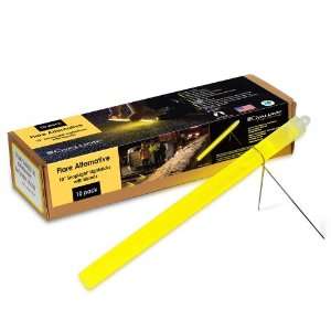 Cyalume SnapLight Flare Alternative Chemical Light Sticks, Yellow, 10 