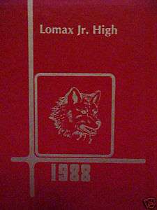 YEARBOOK 1988 LOMAX JUNIOR HIGH SCHOOL TEXAS??  