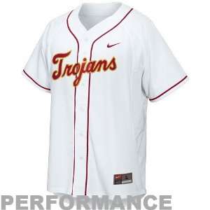  Nike USC Trojans White Performance Replica Baseball Jersey 