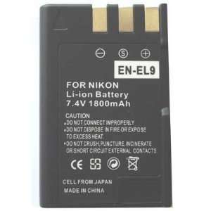   1800mAh COMPATIBLE Battery for Nikon D40, D40x, D60