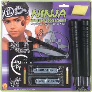  Deluxe Ninja Makeup Kit with Costume Accessories Toys 