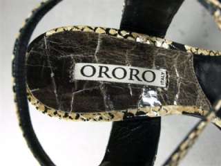 Ororo Italy Sexy Python Snake Skin Heels 9 NEW $495  