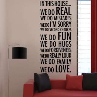 In This House We Do Love Quote Wall Decal  