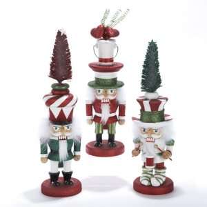   Hollywood Red, White & Green Trees & Cup Hat Christmas Nutcrackers 15
