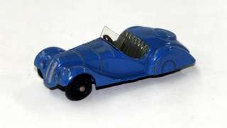 DINKY TOYS 38A FRAZER NASH BMW SPORTS CAR SAXE BLUE GREY INTERIOR RARE 