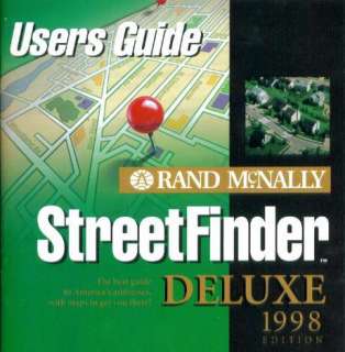 Rand McNally StreetFinder 1998 Deluxe PC CD GPS mapping  