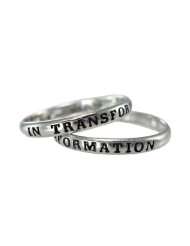 Sterling Silver In Transformation Spiritual Inspirational Ring for men 