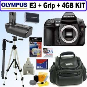  Olympus Evolt E 3 10.1MP Digital SLR Camera + Olympus HLD4 