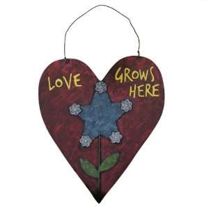  Grasslands Road Garden Shed Love Grows Here Metal Heart 