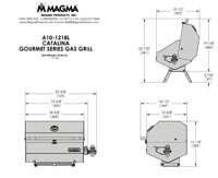Magma Catalina Propane Barbeque Gas Grill for Boat & RV   A10 1218 