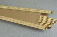 12 NEW ACME WOODEN YARDSTICK RULERS INCHES & METRIC W BRASS TIPS FREE 