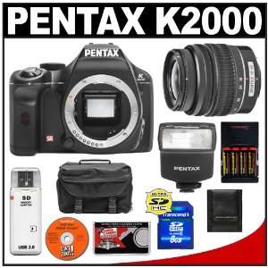 Pentax K2000 Digital SLR Camera with 18 55mm Zoom Lens & AF200FG Flash 