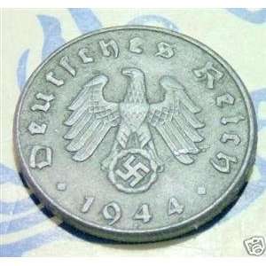      1944 D German Third Reich 5 Pfennig    Extremely Fine Condition