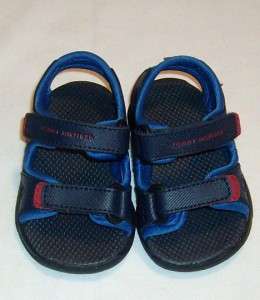 TOMMY HILFIGER BABY BOYS LEATHER SHOES SANDALS 2 M NWB  