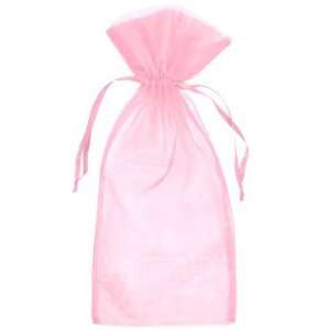  Pink Organza Wine Bags 10 Pack