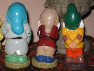 Vintage EURO Snow White Money Bank & 7 Squeaking Dwarfs  