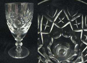   ENGLAND signed CRYSTAL GEORGIAN PATTERN c1941 SHERRY GLASS (s)  