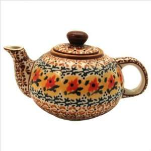Euroquest Imports Polish Pottery 864 DU70 14 oz Teapot   Pattern DU70 