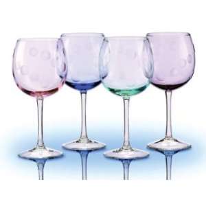  Waterford Polka Dot All Purpose glasses (Set of 4 