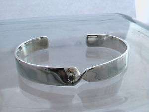 Taxco Sterling Silver Cuff Bangle Bracelet with Twist  