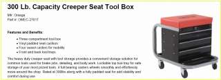 New 300 Lb. Capacity Creeper Seat Tool Box 2701T  