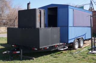 food concession trailer, 14 1 plus 8 7, tandem axle, 8 burner gas 