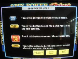 IGT SPIN POKER DELUXE VIDEO POKER SLOT MACHINE  