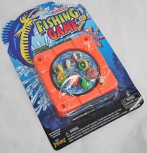 GONE FISHING Magnetic Wind Up Game Toy Set orange  