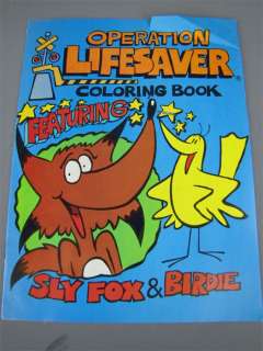 OPERATION LIFESAVER Coloring Book with SLY FOX & BIRDIE  