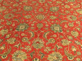 10.2x11 Handmade Antique Carpet Persian Tabriz Wool Rug  
