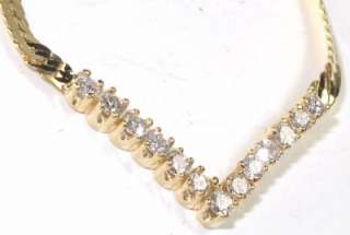   Shaped Diamond and Gold Snake Chain Necklace for your bidding today