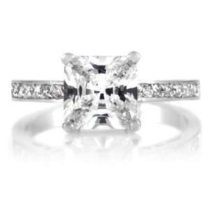  Tristas Promise Ring   Clear Princess Cut CZ Jewelry