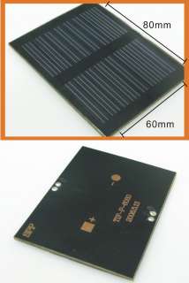 pcs 80 x 60mm Encapsulated Multi Crystal Solar Cell 12V 32mA.