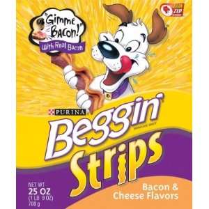 Purina Beggin Strips Dog Treats Bacon & Cheese 25 oz Pet 